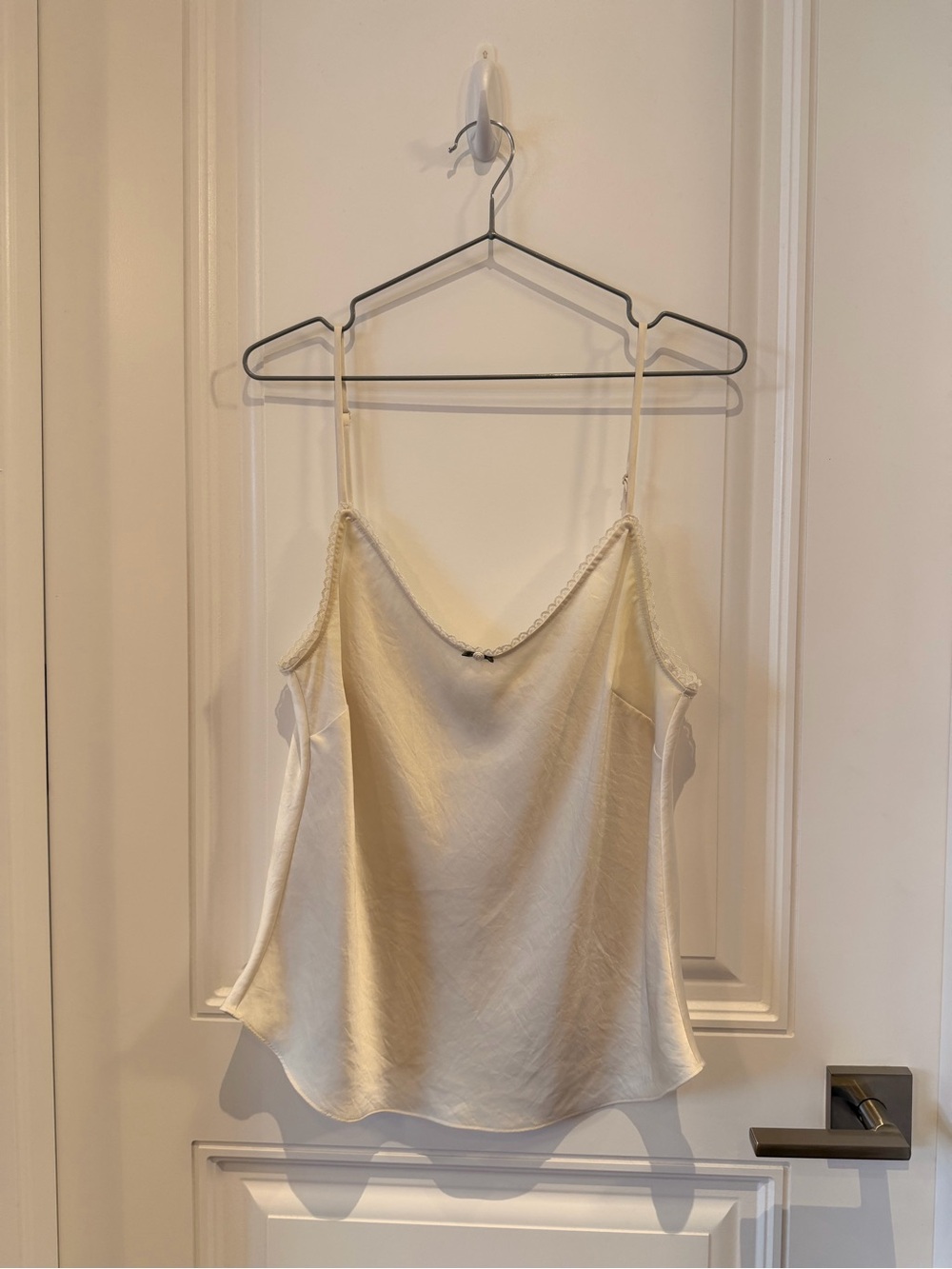Wilfred Cream Satin Lace-Trim Camisole
